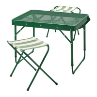 STRANDÖN 折疊桌椅組, 綠色