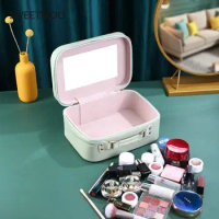 Fashion cute cosmetic box portable cosmetic household storage box cosmetic bag large capacity travel cosmetic bag travel case