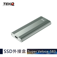 【TEKQ】583 SuperVeloce USB-C PCIe M.2 NVMe SSD外接盒 固態硬碟(夜幕綠-0GB)