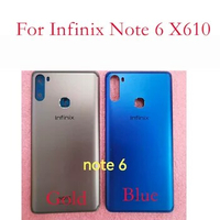 1pcs New Original For Infinix Note 6 X610 Infinixnote6X610 Back Battery Cover Housing Rear Back Cover Housing Case Repair Parts