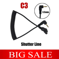 LS-3.5mm-C3 Remote Shutter Release Flash Trigger Wire Cable Line for Canon 5D 5D2 5D3 5D4 5DS 5DSR 6D 7D 7D2 10D 20D 30D 40D