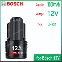 BOSCH 12V 3.0Ah Battery for Bosch BAT411A BAT412A BAT413A BAT414 BAT420 2607336013 26073360 Cordless Tool