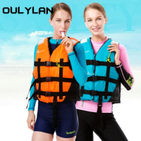 Oulylan Adult Life Vest with Whistle Swimming Boat Drifting Water Sport Life Jacket Survival Suit Polyester Life Jacket Child
