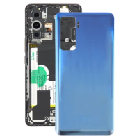 OEM Glass Battery Back Cover For vivo iQOO 5 5G Phone Rear Housing Case Replacement (Blue)