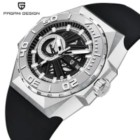 PAGANI DESIGN New Skeleton Men's Mechanical Watch MIYOTA 8217 Movement Luxury Automatic Watch Men's 2022 Waterproof Reloj Hombre