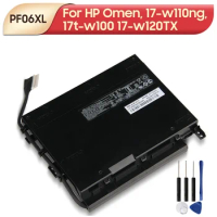 Original Replacement Battery PF06XL HSTNN-DB7M For HP Omen 17-w110ng 17t-w100 17-w120TX 853294-850 With Tools