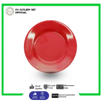 Melamine Piring Makan Ceper Melamin 6\ inch Merah G2160 Piring Makanan"