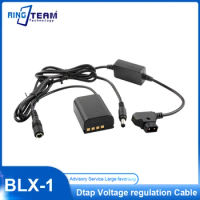 Dtap D-tap Voltage Regulation Cable + BLX-1 BLX 1 DC Coupler BLX1 Dummy Battery Built-in for Olympus OM1 OM-1 Micro SLR Camera