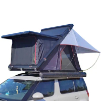 Aluminum SUV pickup truck trailer Roof Top Tent Car Rooftop Tent Triangle Shell Hard Shell Roof Top Tent With Skylight