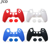 JCD Protective Case Cover For PS5 Controller Soft Silicone Anti Slip Skin Case Cover with 2pcs thumb grip caps