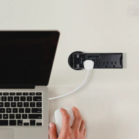 【E-home】嵌入集線孔式電源16R-011 2色可選(延長線 電競)