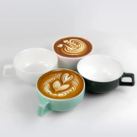 AIRFLOW Coffee Cups Convection Embossed Ceramic Cup Professional Flower Latte Coffee Cup 240ml