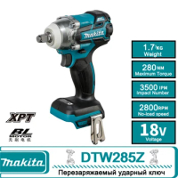 Makita DTW285Z Electric Impact Hammer Drill Brushless Screwdriver 280Nm Torque 3 in 1 Cordless Power Tools 18V Electric Drill