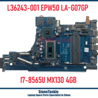 StoneTaskin L35243-601 For HP Pavilion 15-DA Laptop Motherboard EPW50 LA-G07GP With I7-8565U DDR4 MX130 4GB GPU Mainboard MB