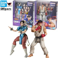 In Stock Original Bandai S.H.Figuarts Shf Street Fighter Ryu Chun Li Set 2 Action Figure Toy Model Collection Gift