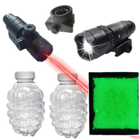 2023 Red Light Emitter Tactical Flashlight for Gel Ball Blaster Glow in The Dark 7-8mm Water Balls Beads Toys Accessories