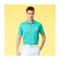 【Jack Nicklaus 金熊】GOLF男款Alpha波纖維抗UV吸濕排汗POLO衫/高爾夫球衫(綠色)