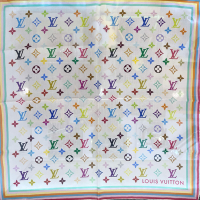 LV Louis Vuitton x MURAKAMI M96205 LV村上隆聯名款白彩絲巾(55*55CM)