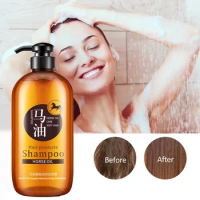 300ml Anti Hair Loss Shampoo Improve Frizz Professional Hair Care Product Horse Oil Without Silicone Oil Control Nourish