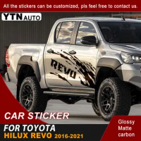 Side Door Body Car Decals Revo Stripe Graphic Vinyl Sticker Accessories Customized For Toyota Hilux Revo 2016 to 2023
