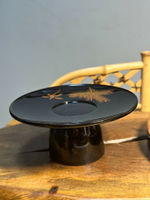 日本中古回流實木胎漆器輪島涂金蒔繪高足盞臺 杯盞托盤