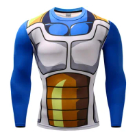 Anime 3D Printed T shirts Men Compression Shirts Fitness Quick dry Long Sleeve Tshirt Cosplay Costume Tops Male clothing