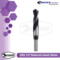 Benz Werkz Mata Bor Besi Tangan 20mm Reduced Shank 1/2 Shank As 1/2\ Shank Untuk Mesin Bor Tangan 13