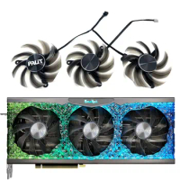 1SET/3FANS RTX 3080 GameRock GPU FAN，For PALIT RTX 3070、RTX 3070TI、RTX 3080、RTX 3080TI、RTX 3090 GameRock Video card cooling fan