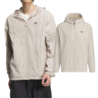 Adidas ATLT WB M 男款 米卡其色 長袖 三葉草 亞規 休閒 運動 風衣 連帽 外套 JD6393