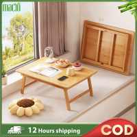 On Sale [Lifetime] Bamboo Foldable Table Study Table 60/80CM Laptop Table Side Table Folding Table/B