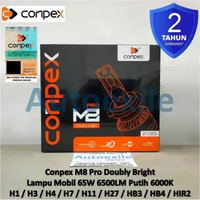 Conpex M8 Pro Doubly Bright LED H1 H3 H4 H7 H11 H27 HB3 HB4 HIR2 880 9005 9006 9012 DC 12V 65W White