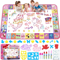 Water Doodle Mat Toys for Ages 2-4 40 X 30 Inch Large Water Painting Doodle Drawing Mat Toddler Toys