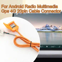 20-Pin Car RCA AUX-IN/OUT Cable With SIM Slot For Android Stereo Radio Head Unit Multimedia Gps 4G 20pin Cable Connector