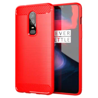 Carbon Fiber Shockproof Case For Oneplus 6 1+6 Silicone Case for Oneplus6 Bumper Full Protective Back Cover Coque Fundas