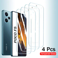 2/4Pcs For POCO F5 X5 Pro Screen Protector Tempered Glass For Xiaomi POCO F5 X5 Pro F 5 X5 F5Pro 5G HD Full Cover Glasses Film