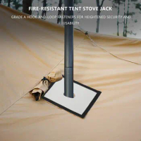 Tent Stove Jack Fire-Resistant Pipe Vent Accessory for 4 Seasons Canvas Camping Bell Tent