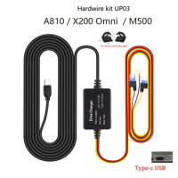 for 70mai Hardwire Kit A810 UP03 Only Type-c Port for 70mai X200 Omni M500 24H Parking Monitor Power Line