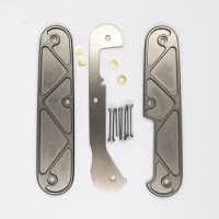 Ti Scales for 91mm SAK TC4 Titanium Alloy Handle Scales for 91mm Victorinox Swiss Army Knife(Without Tweezer and Toothpick Slot)