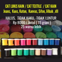 Cat Kain Textile Sepatu Canvas 10ml dan 20ml - Cat Lukis Kain, Cat Topi, Cat Textile - Black, Putih