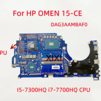 DAG3AAMBAF0 For HP OMEN 15-CE Laptop Motherboard With I5-7300HQ i7-7700HQ CPU GTX1050 GTX1050TI 4GB GPU DDR4 100% Tested