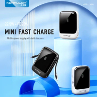 10000mAh Mini Power Bank 22.5W Fast Charger Portable Built In Cable Powerful External Battery Powerbank for iPhone 14 Samsung