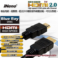 iNeno HDMI High Speed 超高畫質圓形傳輸線 2.0版-5M