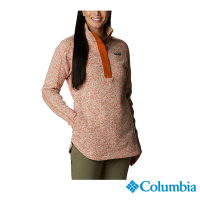 Columbia 哥倫比亞  女款-刷毛半開襟長版上衣-蜜桃 UAR73730PH /FW22