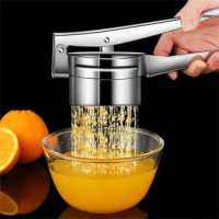 Manual Juicer Portable Stainless Steel Lemon Squeezer Large Capacity Hand Citrus Juicer Multifunction Citrus Orange Squeezer