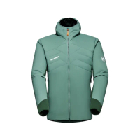 【Mammut 長毛象官方直營】Rime Light IN Flex Hooded 機能化纖連帽外套 深玉石綠/綠樹林 男款 #1013-02150