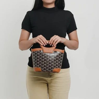 Tas GOYARD MINI BELUGA BLACK TAN TOP HANDLE BAG WITH LS 100% ORIGINAL