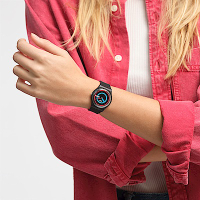 Swatch Gent 原創系列手錶 CIRCLING BLACK 迴圈黑 (34mm) 男錶 女錶