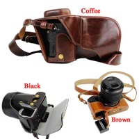 New Luxury Pu Leather Camera case For Sony A7II A7 Mark 2 A7R2 A7R II Camera Bag Cover With Strap Open battery design