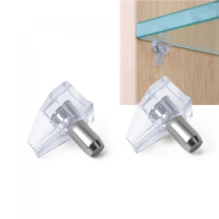 1 piece Plastic Transparent Shelf Support Pegs for Cabinet Wardrobe Cupboard Studs Pegs Glass Plate Support Bracket Steel Pin