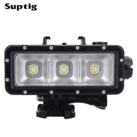 Waterproof light LED video light For GoPro 6/5/4 for Xiaoyi go pro accessories 5200MAh waterproof 45m